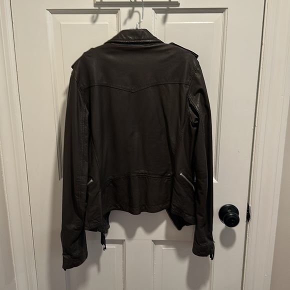 BE Brown Leather Jacket with Silver Accents - Picture 8 of 8